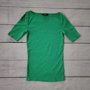 Kelly Green Lauren Ralph Lauren Boatneck XS